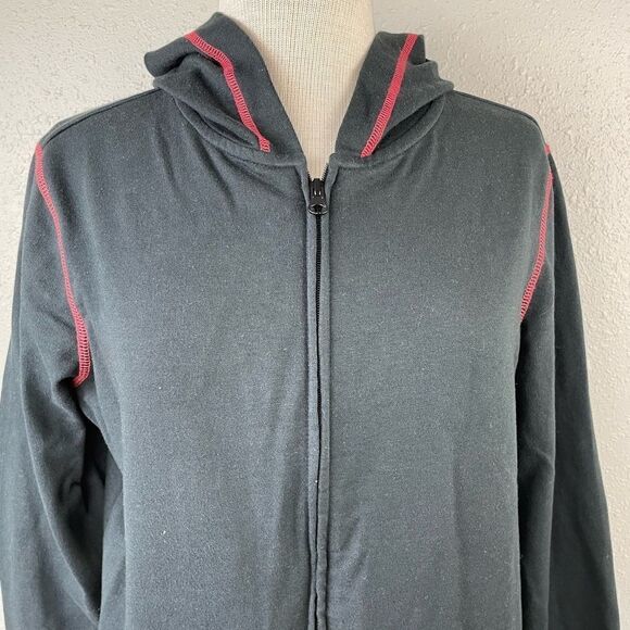 PBX Basics Black and Red Stitched Matching Full Zip Hoodie and Sweatpants Size L - Picture 2 of 12